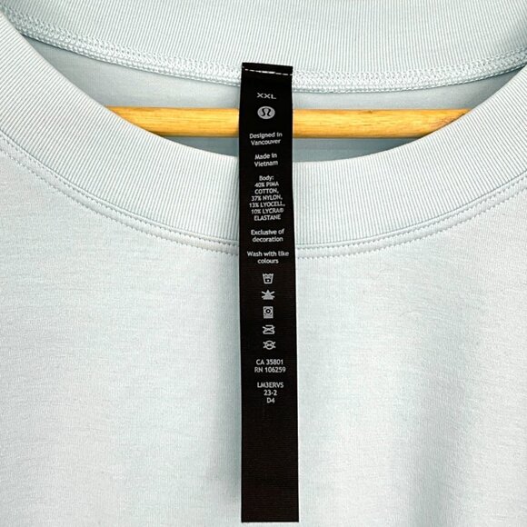 Lululemon The Fundamental Pocket T-Shirt Delicate Mint Size XXL Pima Cotton NWOT - Picture 3 of 5
